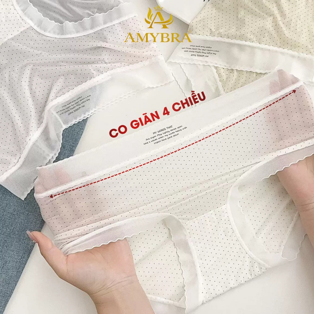 [ BST HÈ ] Quần Lót Nữ Su Tàng Hình Cạp Cao, Quần Chip Đáy Thông Hơi Kháng Khuẩn AMYBRA L1398 QT