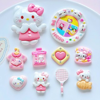 [ĐỘC QUYỀN] Set Charm Gắn Dép Hello Kitty Hồng Pastel Kawaii Cá Taiyaki Vợt Tennis Bánh Ngọt gắn Dép Crocs Nữ Cute Xinh