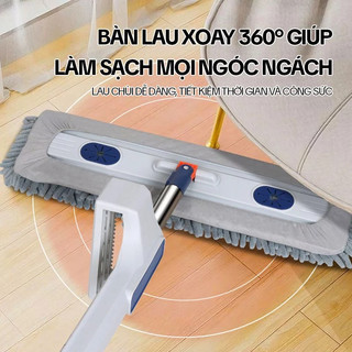 Cây lau 360° tự vắt | Sợi microfiber cao cấp | Hút nước nhanh, khô nhanh, tiết kiệm sức