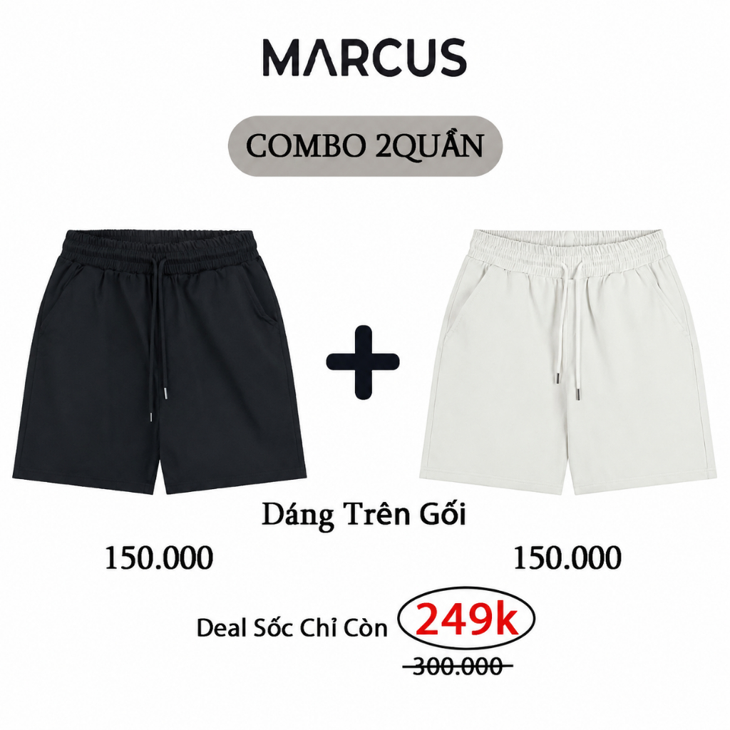Combo 2 Quần Short Nam Kaki Dù Cạp Chun Co Giãn Thoải Mái Co Giãn Thoáng Mát Thoáng Mát QS03 | BigBuy360 - bigbuy360.vn