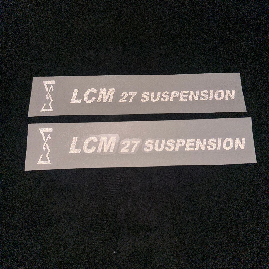 Cặp 2 tem LCM 27 Suspension dán phuộc, đổi màu theo ý. Decal cao cấp chống nước, không lo bong tróc