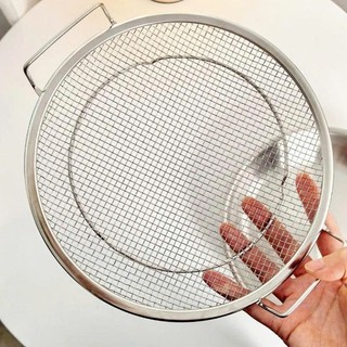 (COMBO 3) BỘ KHAY KÈM VỈ LƯỚI INOX 304 SIZE 20CM - Đựng Ráo Dầu Thức Ăn Chiên Rán, Ráo Nước Đồ Luộc