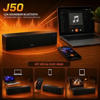 🔈Loa J50 SOUNDBAR, loa Bluetooth không dây, tích hợp cổng AUX cho PC laptop, cổng TF Bass Đầm Căng