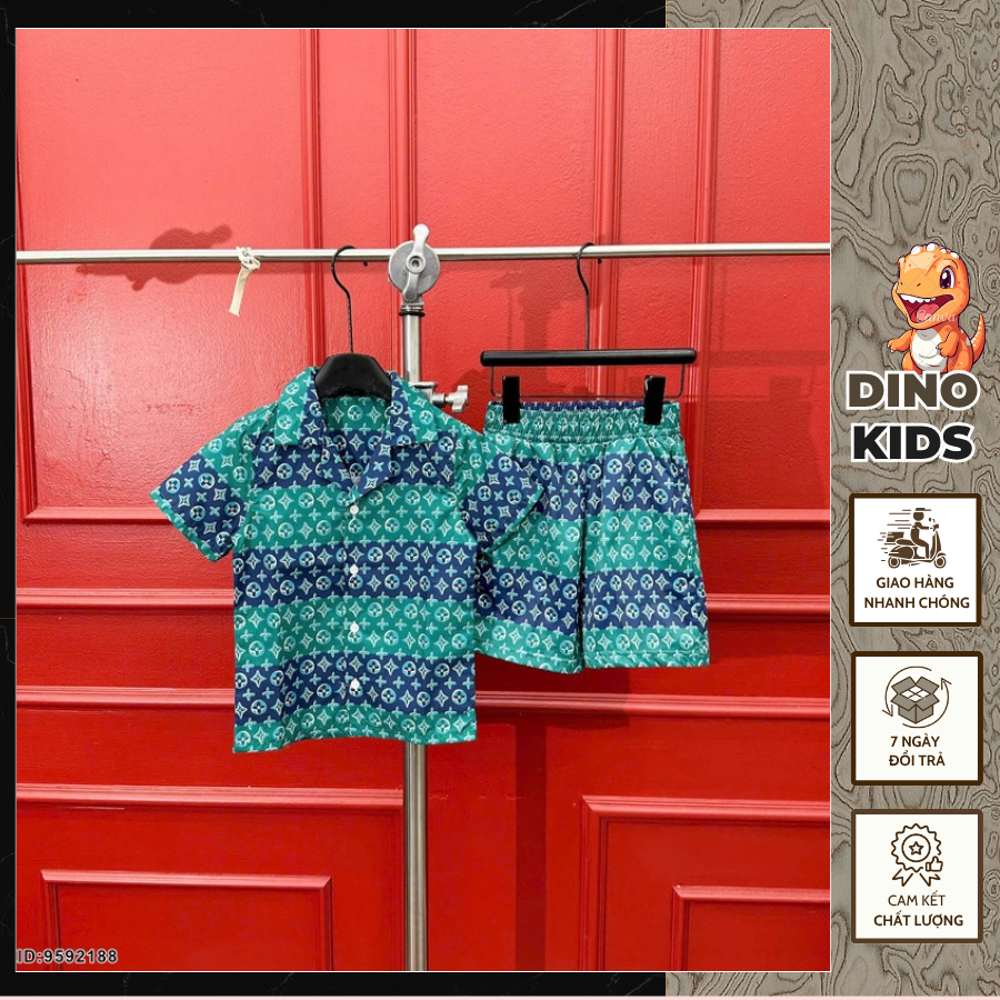 Bộ quần áo ngắn tay cho bé trai nhiều họa tiết sơ mi siêu đẹp-Bộ quần áo ngắn tay cho bé trai hàng cao cấp hot hit
