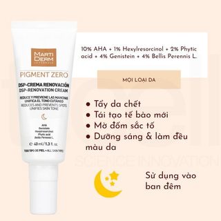 Kem Đêm Làm Sáng Da, Mờ Sạm Nám MartiDerm Pigment Zero DSP Renovation Cream