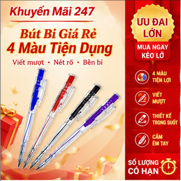 MSG 275 Bút bi giá rẻ tiện lợi ( bán lẻ 1 cây ) ❖tùy chọn màu❖- BSL- S2363