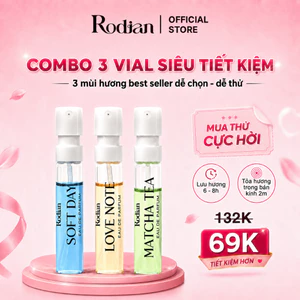 Combo 3 Chai Nước Hoa Rodian Bloom 1,5 ml EDP Hương Thơm Ngọt Ngào, Quyến Rũ