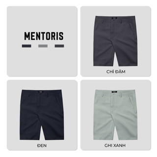 Quần Short Nam MENTORIS Vải Kaki Cao Cấp, Form Đứng Chỉn Chu, Phong Cách Lịch Sự, Bản Giới Hạn MKS