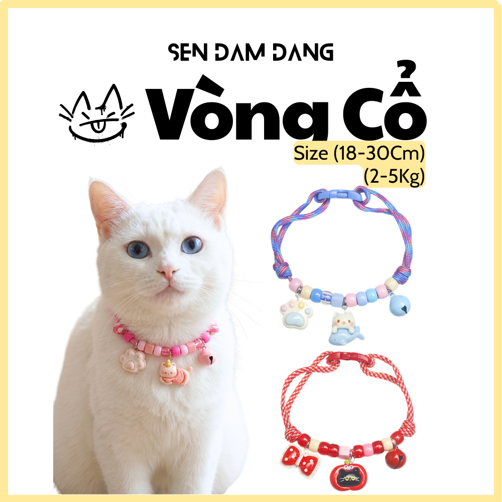 Vòng Cổ Dây Dù Cho Mèo Size 18-30cm (2-5kg)