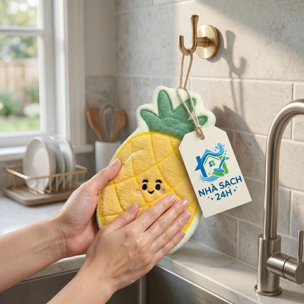 KHĂN LAU TAY TREO NHÀ BẾP CUTE – SIÊU THẤM HÚT, DECOR KHÔNG GIAN SIÊU XINH