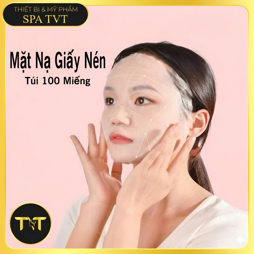 MẶT NẠ GIẤY NÉN FACIAL MASK 100 VIÊN/GÓI DƯỠNG ẨM, LÀM DỊU DA, KẾT HỢP TONER VÀ SERUM