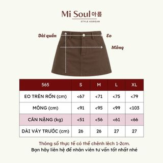 Quần Giả Váy Kaki Dáng Ngắn Có Lót Sexy, Chân Váy Lót Quần Tà Váy Ngoài Cá Tính MiSoul 565