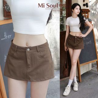 Quần Giả Váy Kaki Dáng Ngắn Có Lót Sexy, Chân Váy Lót Quần Tà Váy Ngoài Cá Tính MiSoul 565