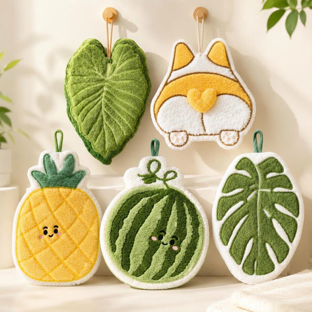 KHĂN LAU TAY TREO NHÀ BẾP CUTE – SIÊU THẤM HÚT, DECOR KHÔNG GIAN SIÊU XINH