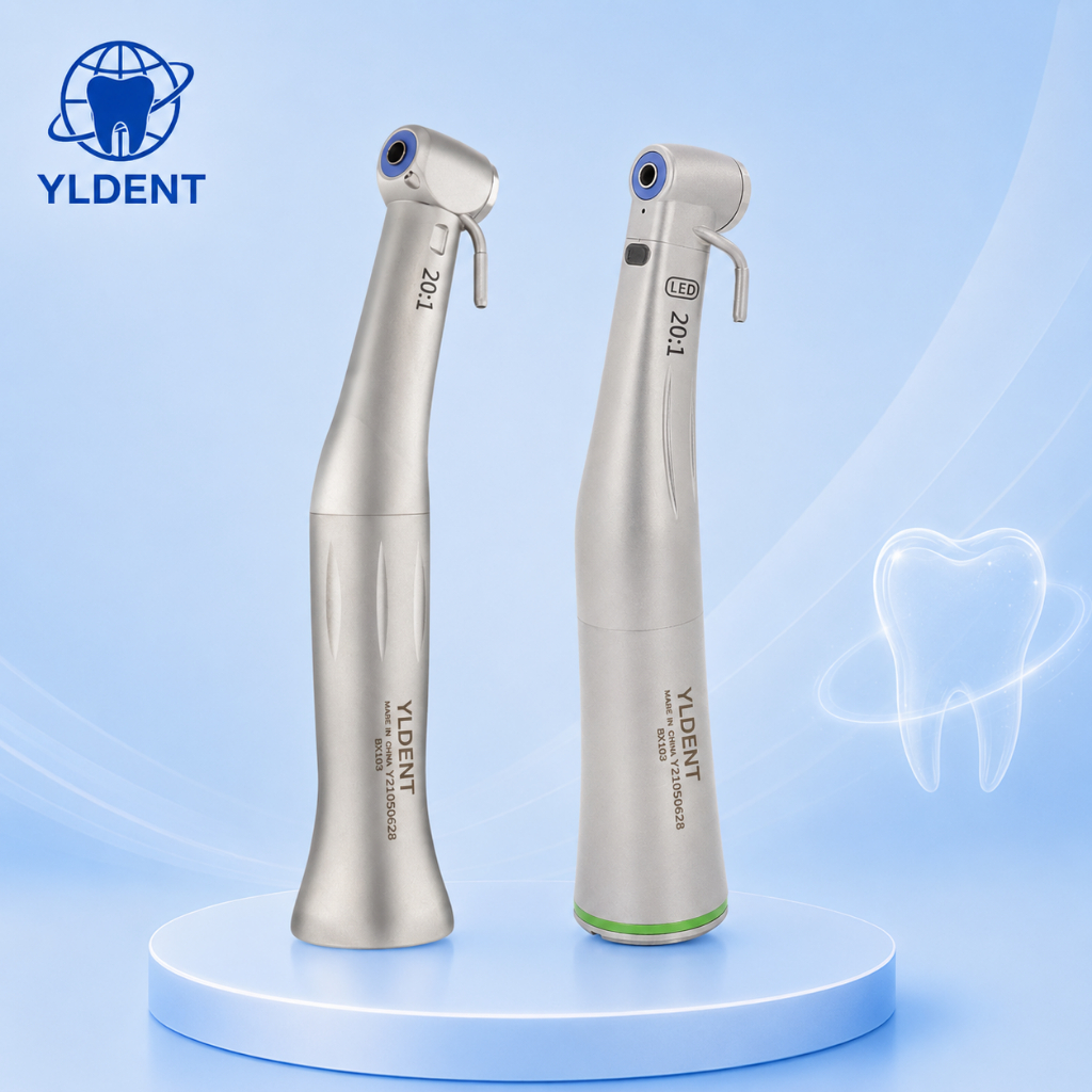 Đầu cong YLDENT cắm implant 20:1 có đèn, không đèn - Tay khoan cắm implant YLDENT - (Xuất VAT)