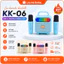 Loa Karaoke Bluetooth KK-06 Kèm 2 Micro Không Dây, Loa Mini Xách Tay Có Đèn LED RGB