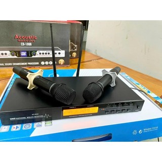 Micro Không Dây AT-2023 Karaoke Gia Đình, Quán Hát, Loại Bỏ Tạp Âm, Chống Hú, Hát Nhẹ, Rít Hoạt Động Bền Bỉ