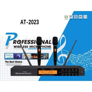 Micro Không Dây AT-2023 Karaoke Gia Đình, Quán Hát, Loại Bỏ Tạp Âm, Chống Hú, Hát Nhẹ, Rít Hoạt Động Bền Bỉ
