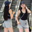 YURI JEANS - (MÃ 32) Quần Short Jean Thêu Nét Túi Sau(Mã32)