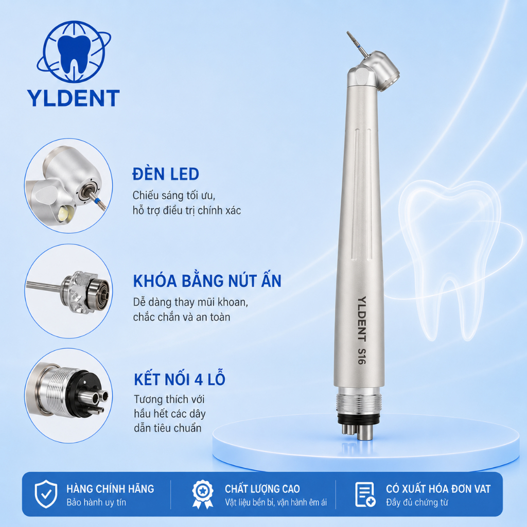 TAY CHECK CẮT RĂNG 8 YLDENT – HỖ TRỢ TIỂU PHẪU NHỔ RĂNG KHÔN HIỆU QUẢ - (Hàng Xuất VAT)