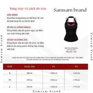 [KÈM MÚT] Áo yếm phối 2 dây form ôm dáng chất cotton SAMSAM BRAND A086