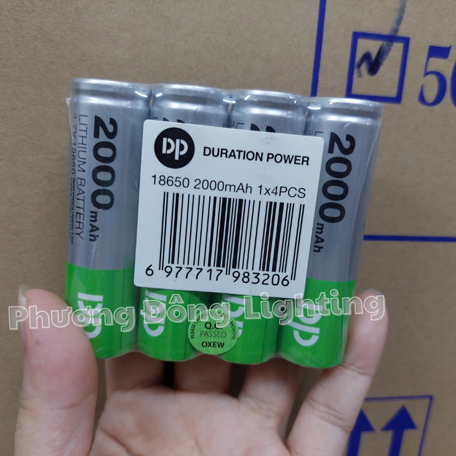 Pin Sạc DP 18650 2000mAh 3.7V Lithium Battery – Pin Li-ion Cao Cấp Cho Đèn Pin, Quạt Mini, Thiết Bị Điện Tử