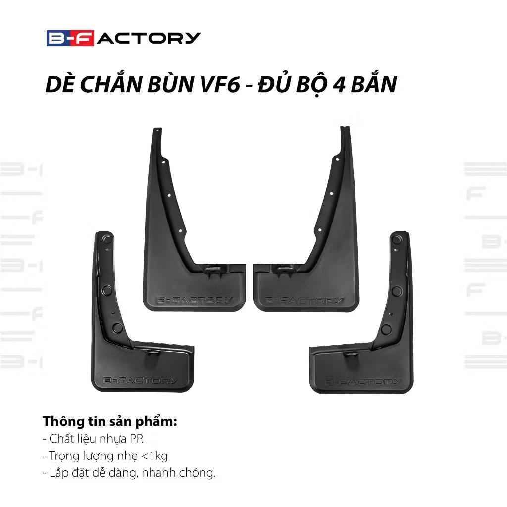 Chắn bùn trước sau xe VF6 (Sáu)