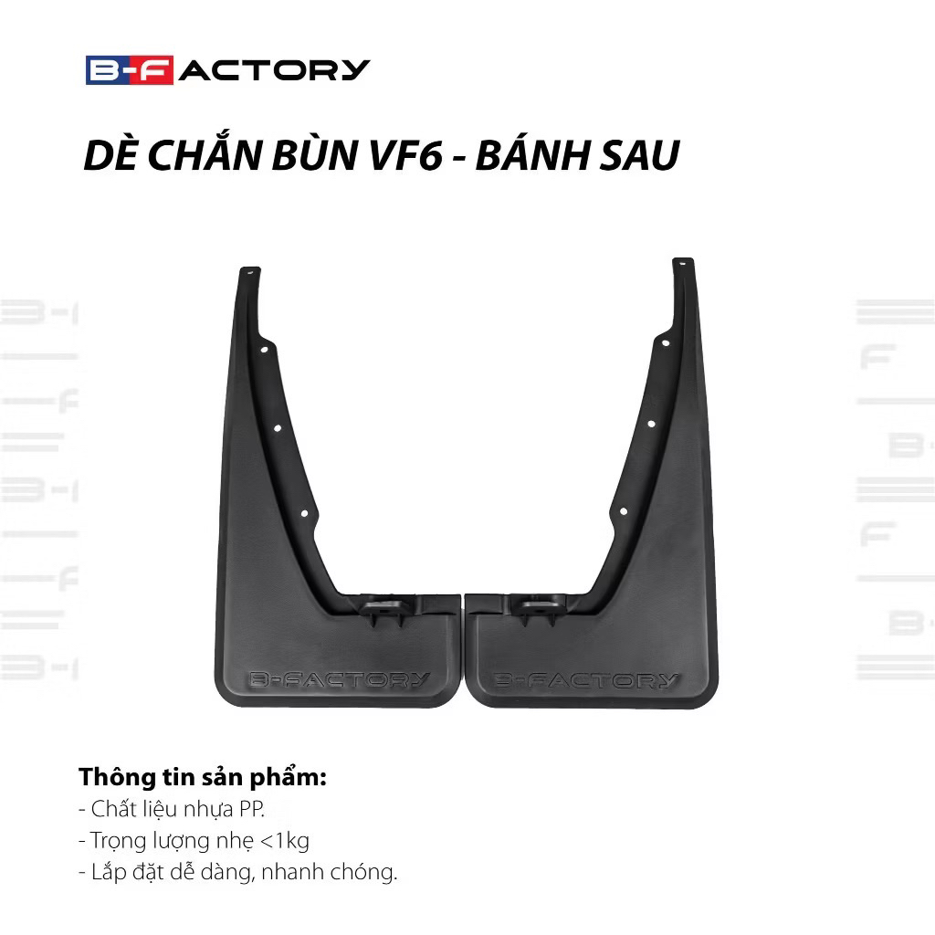 Chắn bùn trước sau xe VF6 (Sáu)