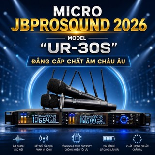 Hàng Mới 2025 |  Micro không dây JBprosound UR-30S 6 Râu Ăng-Ten, Thu Sóng Và Bắt Sóng, Ổn Định.