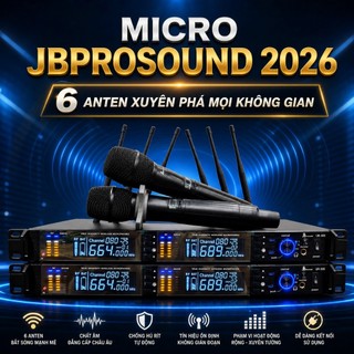 Hàng Mới 2025 |  Micro không dây JBprosound UR-30S 6 Râu Ăng-Ten, Thu Sóng Và Bắt Sóng, Ổn Định.