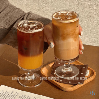 SET 6 LY Thủy Tinh CÓ CHÂN TRƠN - SỌC Cao Cấp | Ly Uống Nước Sang Trọng, Tinh Tế Cho Mọi Không Gian