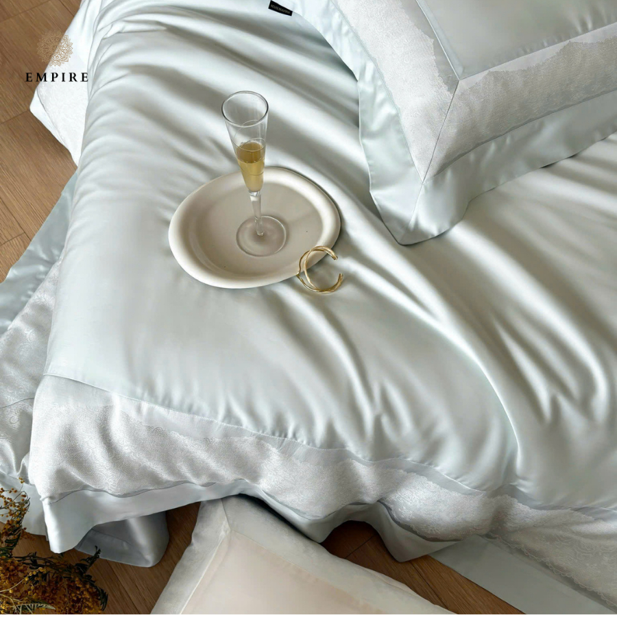 Bộ chăn gối nệm 5 món Empire Tencel 80s cao cấp mềm mịn chăn chần đệm êm  - Empire  Bedding & Decor