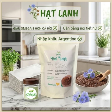Hạt Lanh Sạch - Dùng Làm Sữa Hạt, Làm Bánh, Làm Mặt Nạ_ Chợ Quê - Nông Sản Sạch