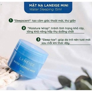 Mặt Nạ Ngủ Cho Làn Da Căng Mọng Nước Laneige Water Sleeping Mask Mini 15ml