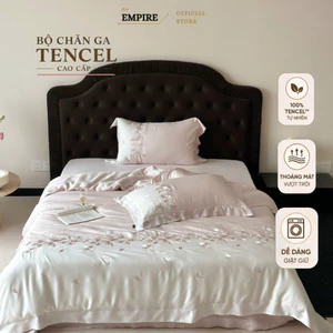 Bộ chăn ga gối nệm đệm 5 món chăn chần lông vũ tencel 120s mịn mát ga bo chun-Empire Bedding & Deocr