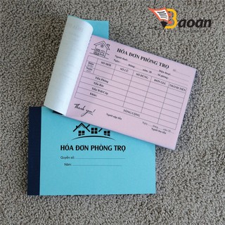 Hóa đơn phòng trọ A6 (10x15cm) loại 2 liên, 100 tờ/quyển + Quản lý phòng trọ 50 tờ