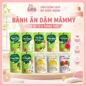 Bánh ăn dặm Mămmy cho bé từ 6 tháng vị trái cây rau củ, bánh ăn dặm hữu cơ, bổ sung vitamin