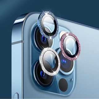 Mắt kính bảo vệ camera iPhone đính đá nhũ kim tuyến lấp lánh sang trọng cao cấp cho iP 17/16/15/14/13/12/11/promax/plus