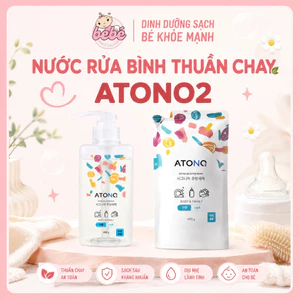 Nước rửa bình, rau củ quả ATONO2 thuần chay Hàn Quốc, an toàn cho bé từ sơ sinh