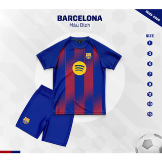 Bộ Quần Áo trẻ em Sao Việt Barca 25/26