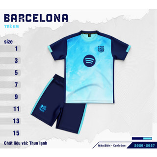 Bộ Quần Áo trẻ em Sao Việt Barca 25/26