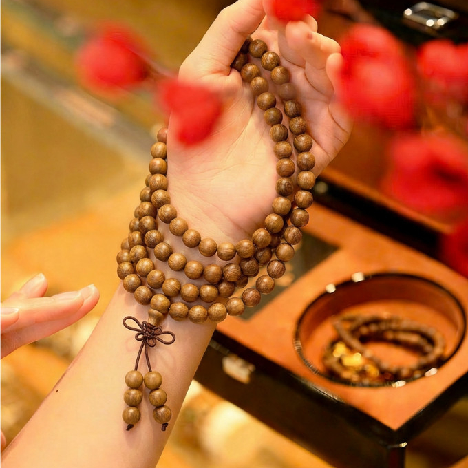 Vòng tay chuỗi 108 hạt gỗ Bách Xanh hương thơm tự nhiên mang lại bình an và may mắn 𝐬𝐡𝐚𝐧𝐠𝐡𝐚𝐢 𝐬𝐭𝐨𝐫𝐞