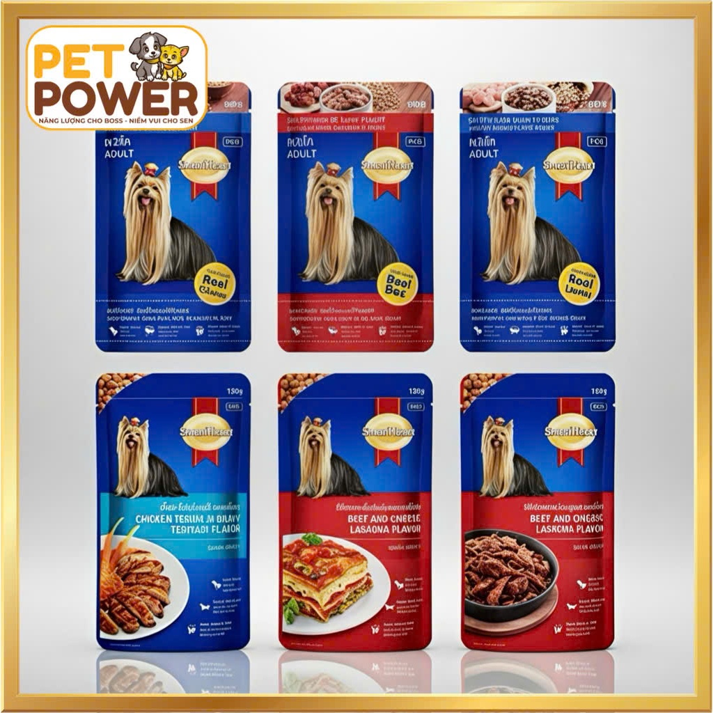 PATE CHO CHÓ SMARTHEART GÓI 120G & 130G - THÁI LAN -