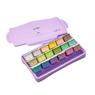 Màu Gouache Thạch HIMI Cao Cấp Vẽ Tranh Mỹ Thuật Bộ 18 Màu Hũ 30ml - Colormate
