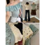 WGWE | Áo trễ vai phối voan bèo chấm bi nữ tính – W9691#