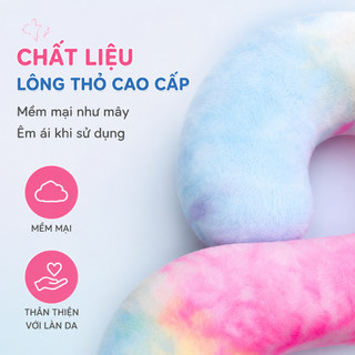 [SẢN PHẨM MỚI] Gối Tựa Cổ Tựa Đầu "?" CANDY PREMIUM Lông Thỏ Mền Mại, Dùng Cho Thư Giãn, Du Lịch , Decor, Quà Tặng