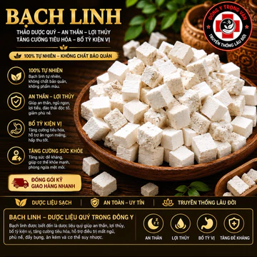 Bạch Linh Khô Tự Nhiên | Dược Liệu Đông Y Trọng Vân | Pha Trà – Hầm Canh – Dùng Trong Bài Thuốc Cổ Truyền