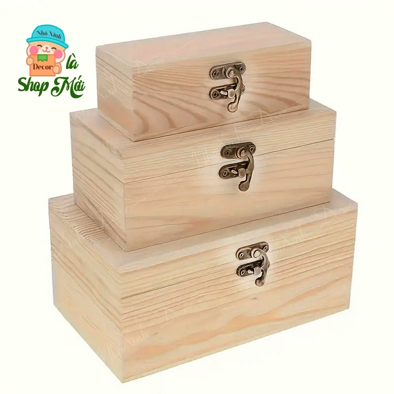 Hộp gỗ đựng trang sức, đựng đồ phụ kiện đa năng để bàn