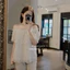 MIU.STUDIO • Áo trễ vai ren hoa phối tầng tiểu thư sang chảnh ,Áo kiểu nữ hở vai thiết kế dáng suông basic đơn giản