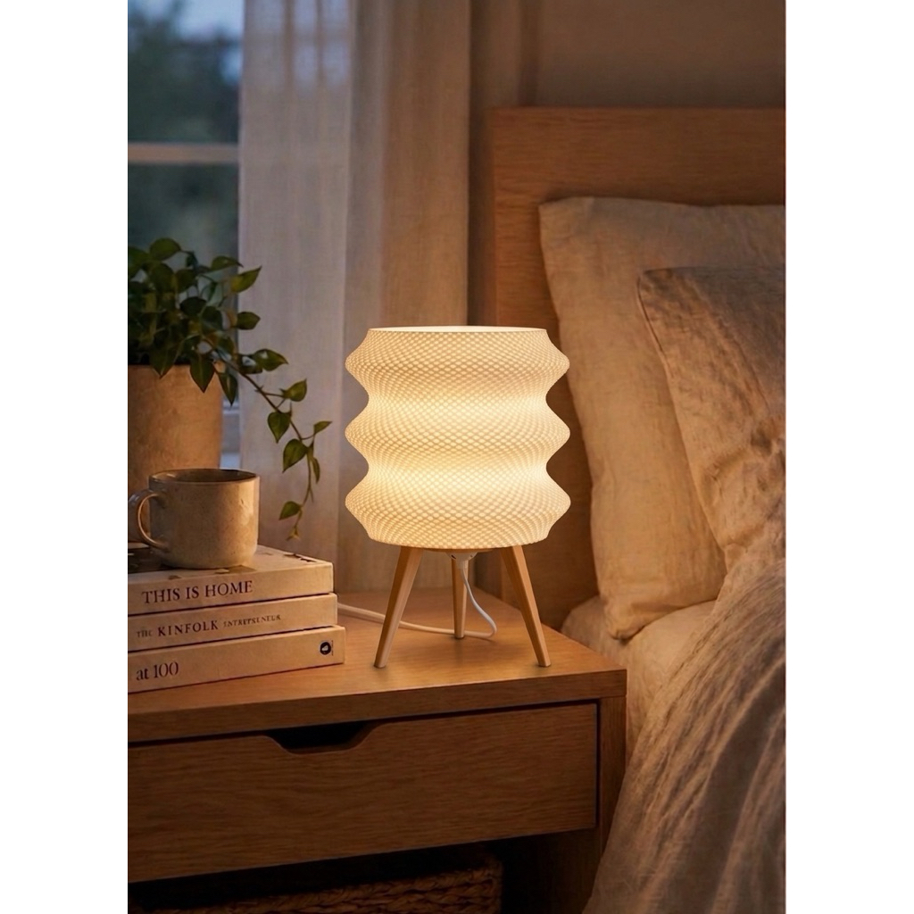 Đèn Ngủ Decor RHYTHM LAMP | MIE LIGHT - Đèn In 3D Dáng Sóng Tầng, Đèn Bàn Nghệ Thuật Ánh Sáng Cao Cấp
